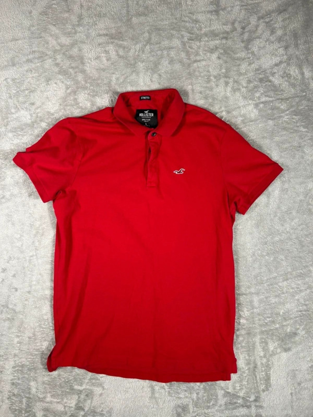 vintage hollister y2k red polo shirt size L